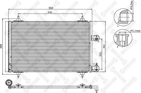 Stellox 10-45227-SX - Кондензатор, климатизация vvparts.bg