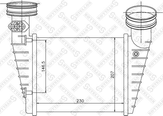 Stellox 10-40157-SX - Интеркулер (охладител за въздуха на турбината) vvparts.bg