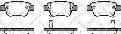 Stellox 1058 002-SX - Комплект спирачно феродо, дискови спирачки vvparts.bg