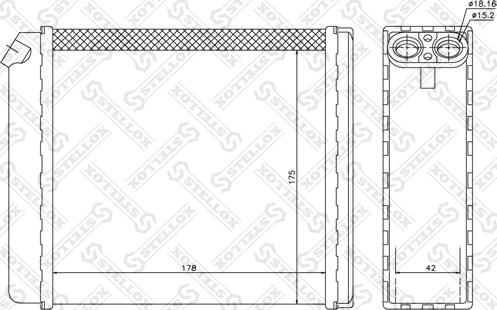 Stellox 10-35058-SX - Топлообменник, отопление на вътрешното пространство vvparts.bg