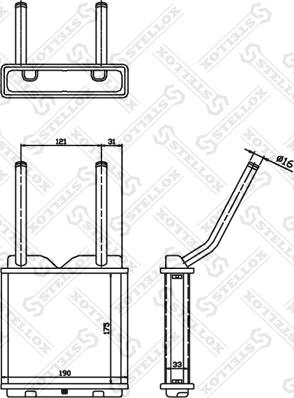 Stellox 10-35010-SX - Топлообменник, отопление на вътрешното пространство vvparts.bg