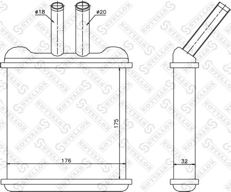 Stellox 10-35074-SX - Топлообменник, отопление на вътрешното пространство vvparts.bg