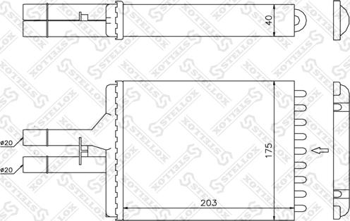 Stellox 10-35076-SX - Топлообменник, отопление на вътрешното пространство vvparts.bg