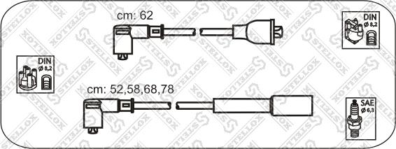 Stellox 10-38487-SX - Комплект запалителеи кабели vvparts.bg