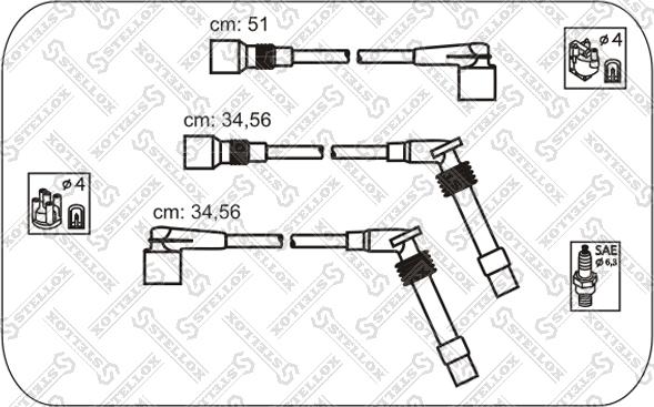 Stellox 10-38538-SX - Комплект запалителеи кабели vvparts.bg