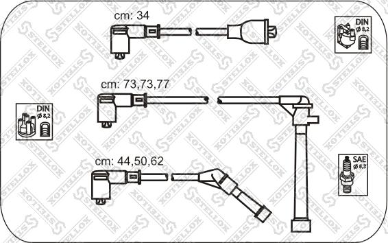 Stellox 10-38266-SX - Комплект запалителеи кабели vvparts.bg