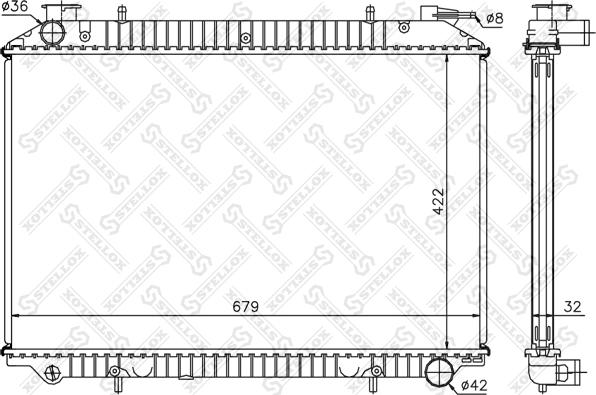 Stellox 10-25990-SX - Радиатор, охлаждане на двигателя vvparts.bg