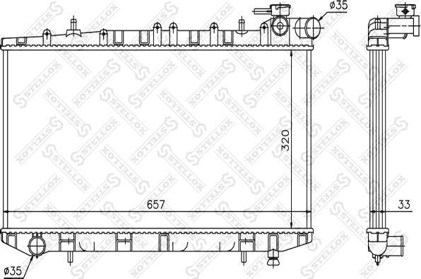 Stellox 10-25992-SX - Радиатор, охлаждане на двигателя vvparts.bg