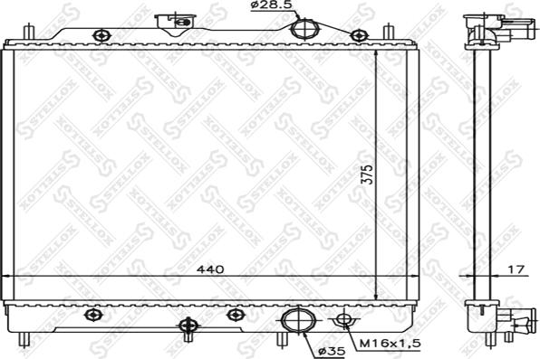 Stellox 10-25941-SX - Радиатор, охлаждане на двигателя vvparts.bg