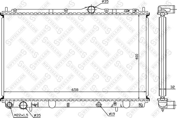 Stellox 10-25957-SX - Радиатор, охлаждане на двигателя vvparts.bg