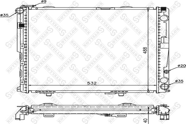 Stellox 10-25904-SX - Радиатор, охлаждане на двигателя vvparts.bg