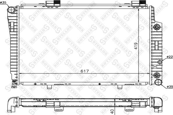 Stellox 10-25916-SX - Радиатор, охлаждане на двигателя vvparts.bg