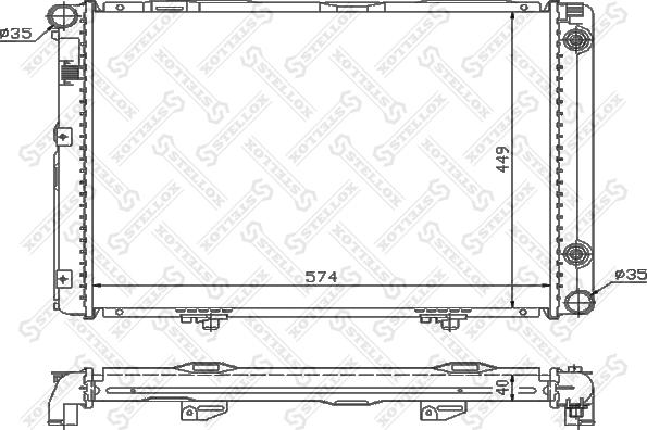 Stellox 10-25910-SX - Радиатор, охлаждане на двигателя vvparts.bg