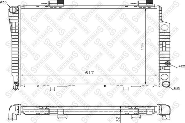 Stellox 10-25917-SX - Радиатор, охлаждане на двигателя vvparts.bg