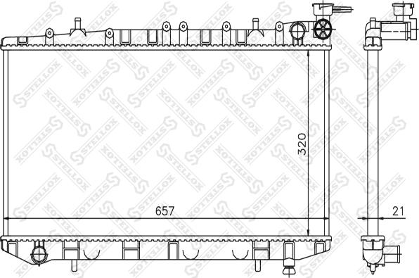 Stellox 10-25982-SX - Радиатор, охлаждане на двигателя vvparts.bg