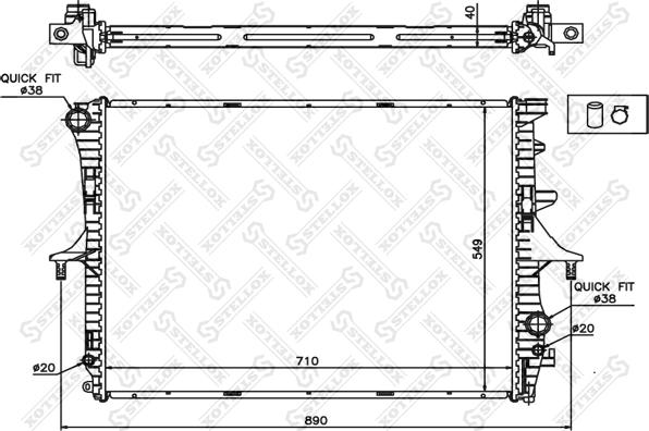 Stellox 10-25445-SX - Радиатор, охлаждане на двигателя vvparts.bg