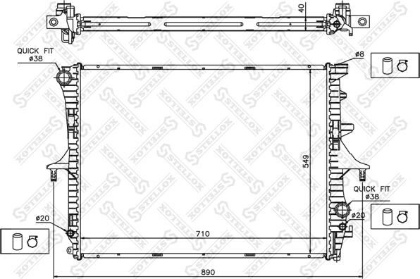 Stellox 10-25446-SX - Радиатор, охлаждане на двигателя vvparts.bg