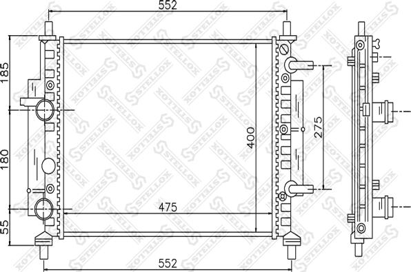 Stellox 10-25409-SX - Радиатор, охлаждане на двигателя vvparts.bg