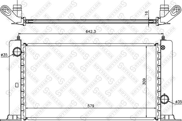 Stellox 10-25411-SX - Радиатор, охлаждане на двигателя vvparts.bg