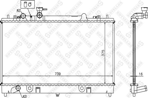 Stellox 10-25418-SX - Радиатор, охлаждане на двигателя vvparts.bg