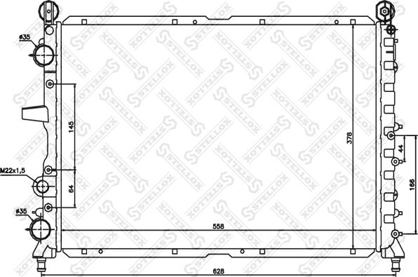 Stellox 10-25483-SX - Радиатор, охлаждане на двигателя vvparts.bg