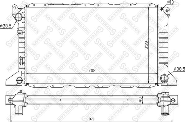 Stellox 10-25428-SX - Радиатор, охлаждане на двигателя vvparts.bg