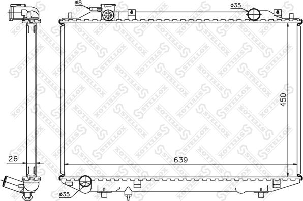 Stellox 10-25474-SX - Радиатор, охлаждане на двигателя vvparts.bg