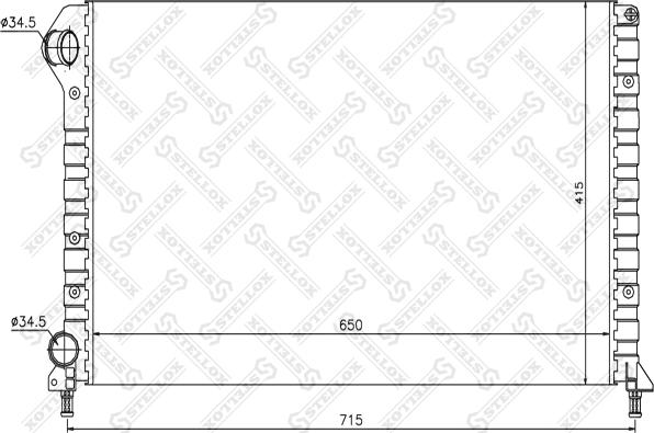 Stellox 10-25477-SX - Радиатор, охлаждане на двигателя vvparts.bg