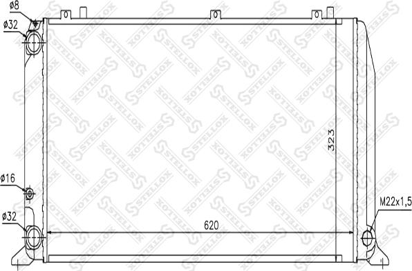 Stellox 10-25542-SX - Радиатор, охлаждане на двигателя vvparts.bg