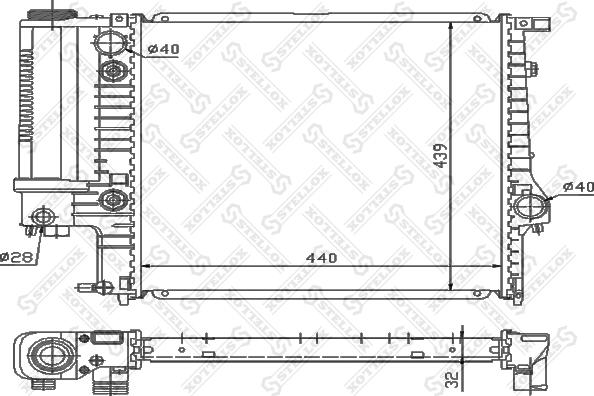 Stellox 10-25551-SX - Радиатор, охлаждане на двигателя vvparts.bg