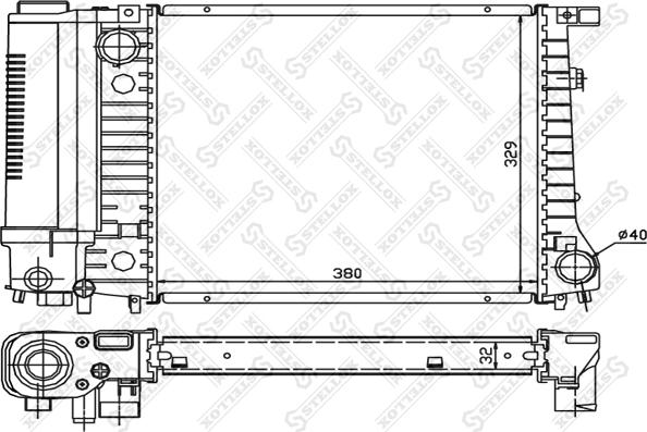 Stellox 10-25566-SX - Радиатор, охлаждане на двигателя vvparts.bg