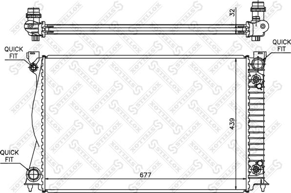 Stellox 10-25507-SX - Радиатор, охлаждане на двигателя vvparts.bg