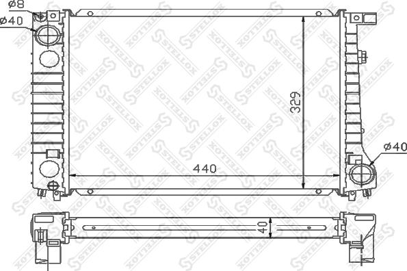 Stellox 10-25586-SX - Радиатор, охлаждане на двигателя vvparts.bg