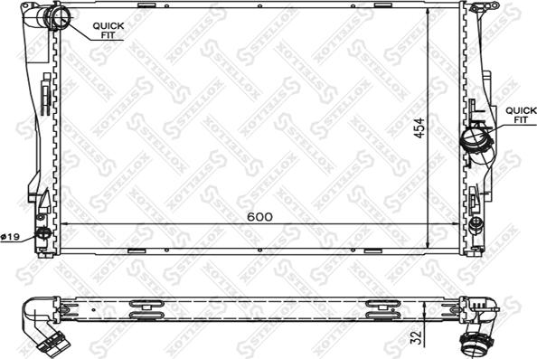 Stellox 10-25581-SX - Радиатор, охлаждане на двигателя vvparts.bg