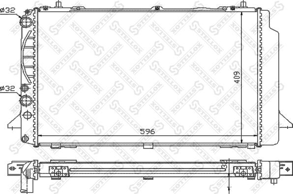 Stellox 10-25538-SX - Радиатор, охлаждане на двигателя vvparts.bg