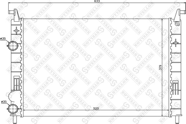 Stellox 10-25699-SX - Радиатор, охлаждане на двигателя vvparts.bg