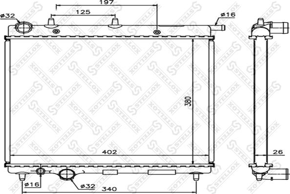 Stellox 10-25646-SX - Радиатор, охлаждане на двигателя vvparts.bg