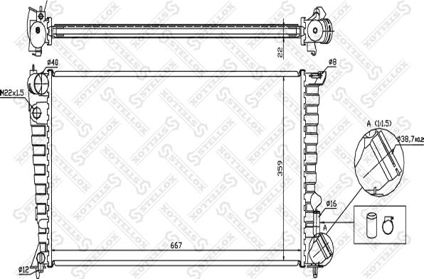 Stellox 10-25654-SX - Радиатор, охлаждане на двигателя vvparts.bg