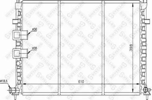 Stellox 10-25663-SX - Радиатор, охлаждане на двигателя vvparts.bg