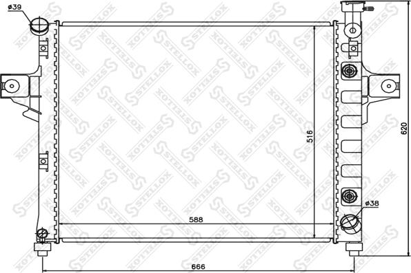 Stellox 10-25635-SX - Радиатор, охлаждане на двигателя vvparts.bg