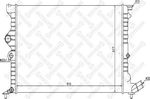 Stellox 10-25675-SX - Радиатор, охлаждане на двигателя vvparts.bg