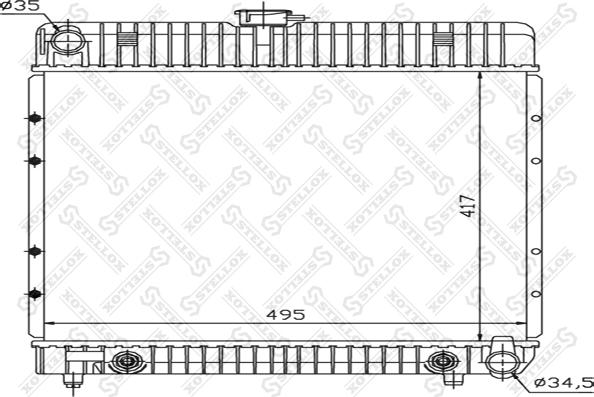 Stellox 10-25094-SX - Радиатор, охлаждане на двигателя vvparts.bg