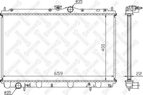 Stellox 10-25096-SX - Радиатор, охлаждане на двигателя vvparts.bg