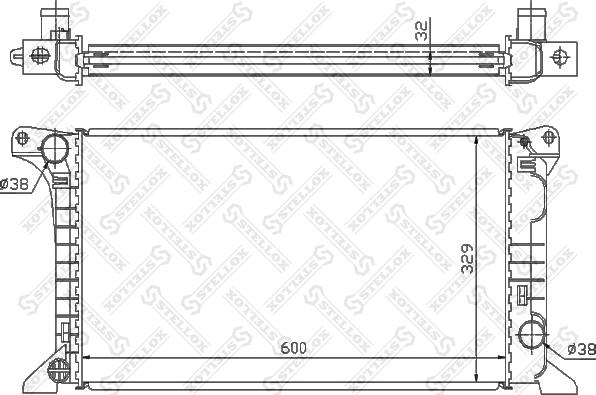 Stellox 10-25090-SX - Радиатор, охлаждане на двигателя vvparts.bg