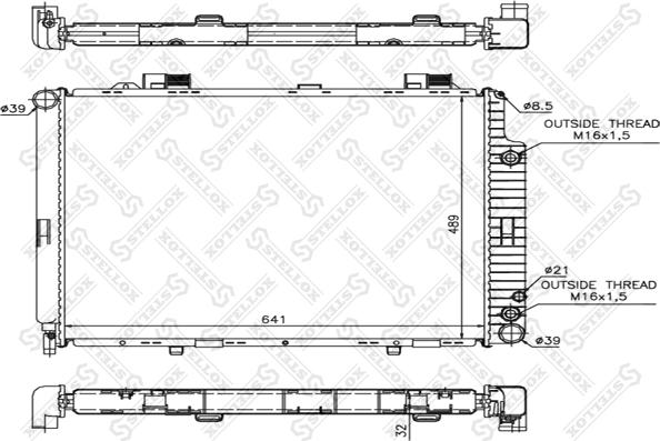 Stellox 10-25093-SX - Радиатор, охлаждане на двигателя vvparts.bg