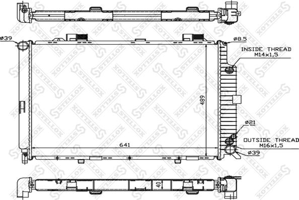 Stellox 10-25092-SX - Радиатор, охлаждане на двигателя vvparts.bg