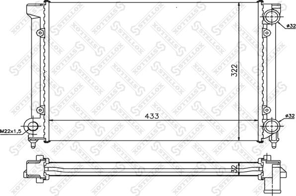 Stellox 10-25049-SX - Радиатор, охлаждане на двигателя vvparts.bg