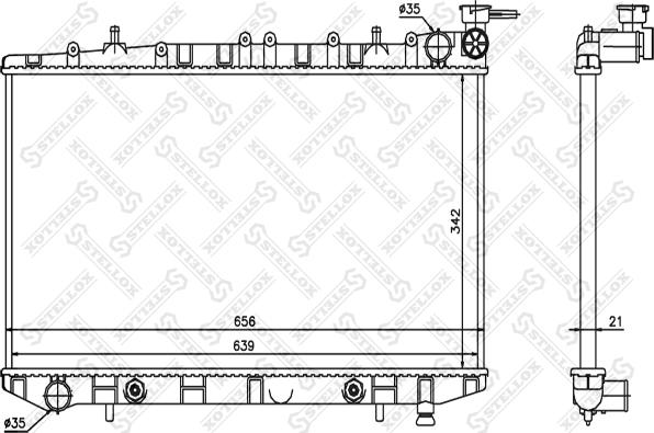 Stellox 10-25045-SX - Радиатор, охлаждане на двигателя vvparts.bg