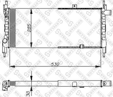 Stellox 10-25048-SX - Радиатор, охлаждане на двигателя vvparts.bg