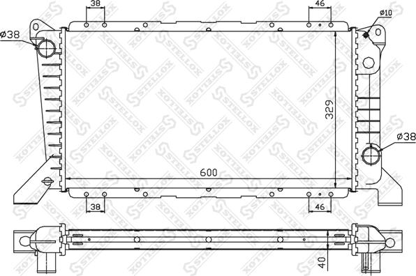 Stellox 10-25056-SX - Радиатор, охлаждане на двигателя vvparts.bg